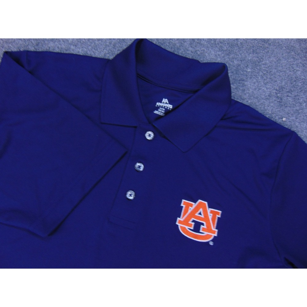 Auburn Tigers Polo Shirt Mens Medium Blue Orange Knights Apparel NCAA Gameday‎